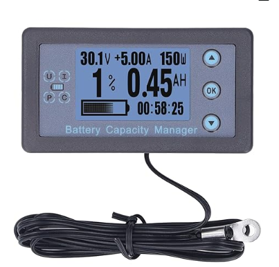 เครื่องวัดแรงดันไฟฟ้า Va9510 Battery Capacity Manager LCD Monitor Coulometer Manage Battery Life 8-120V 0-200A for Radio Frequency Attenuators