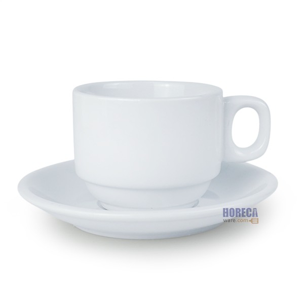 ชุดถ้วยกาแฟ เนื้อกระเบื้อง สีขาว 3 นิ้ว ตรารุ่งจานดี