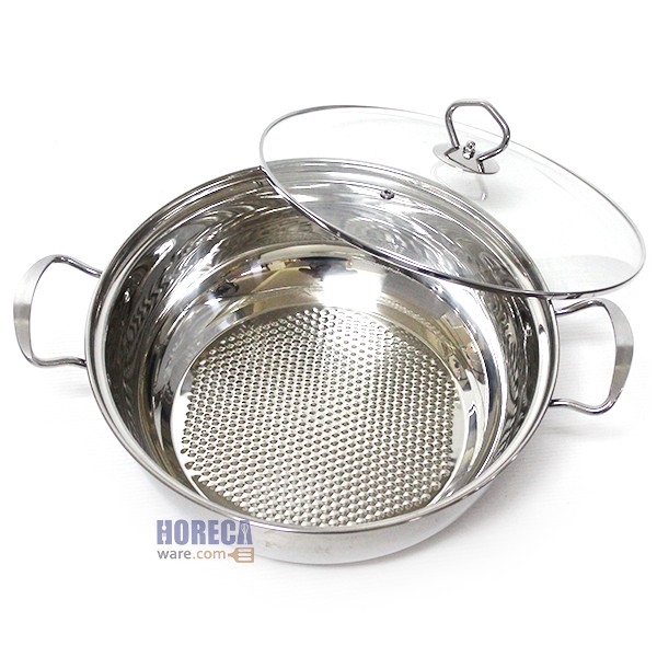 หม้อสุกี้ชาบู 30 ซม.สแตนเลส ตราเพอร์เฟค