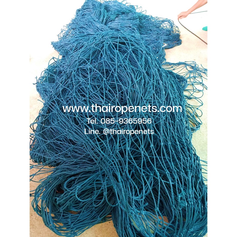 ตาข่ายสนามกีฬา สนามบอล/ฟุตซอล/ฯลฯ สีฟ้า ขนาด 3.5mm.ช่องตา 4"x4" **ความสูง 7 เมตร** มีความยาวให้เลือก ติดตั้งง่าย