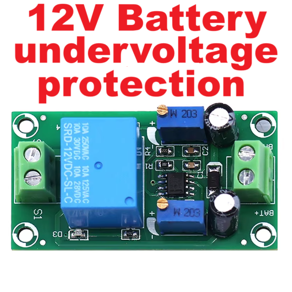 โมดูลป้องกันไฟตก 12V battery undervoltage controller battery low voltage protection board automatically restores load voltage disconnection and connection