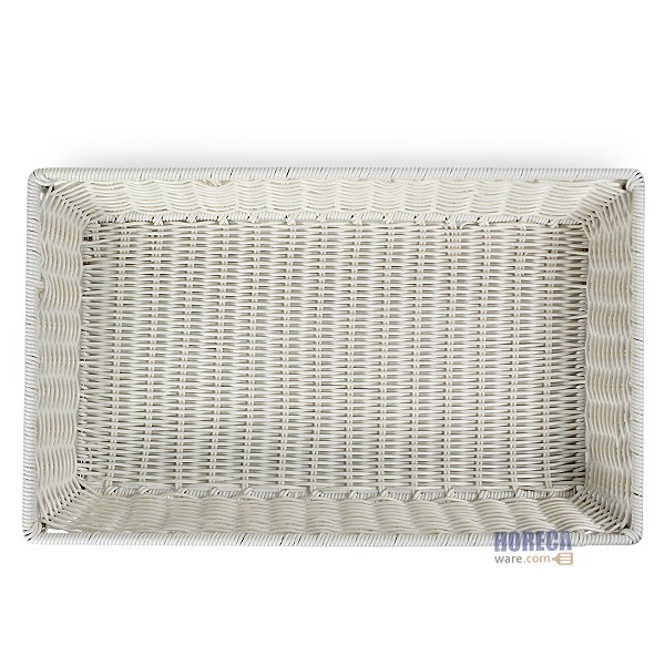 เฉพาะตะกร้าสานทรงเหลี่ยม (สีครีม) ตราโฟโฟ้