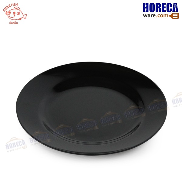 Shallow round plate 6.5 inches [black] Smiling fish brand