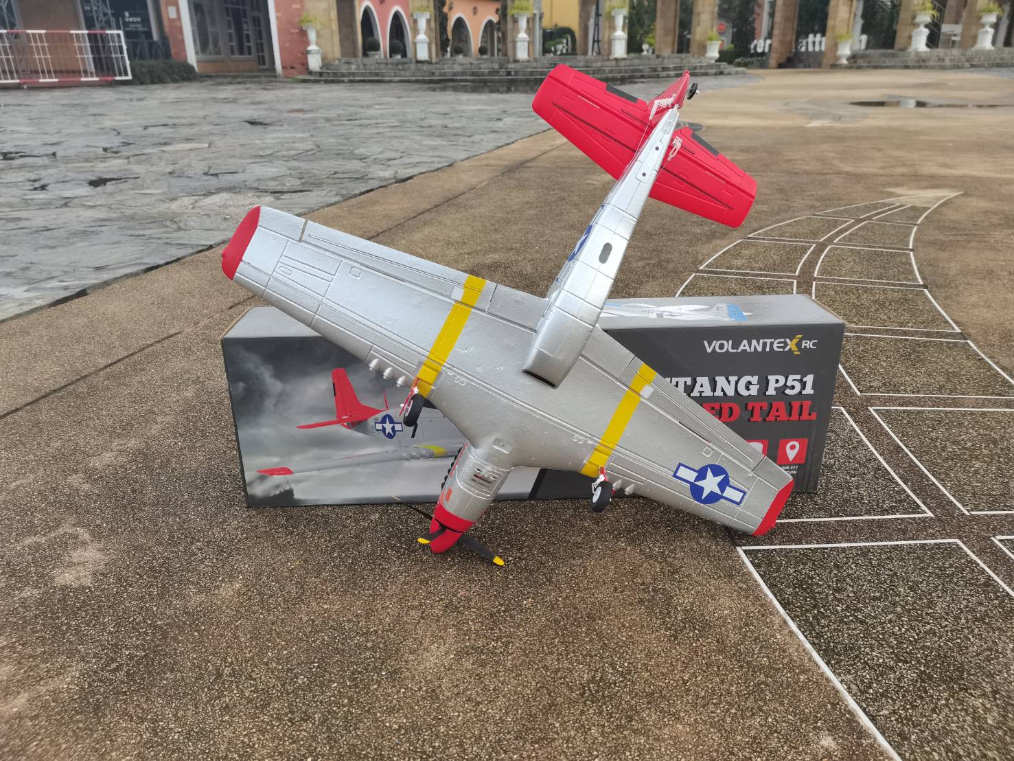 เครื่องบินบังคับวิทยุ Volantex Mustang P-51D Brushless RTF