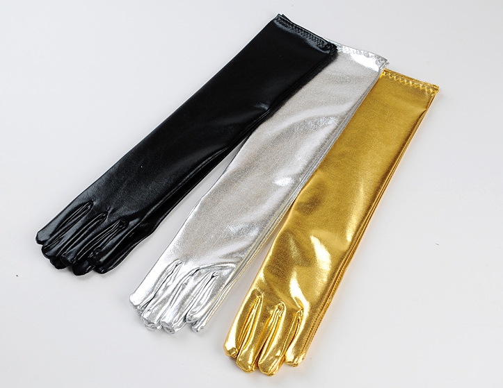 ถุงมือเด็กออกงานสีดำ ยาว 14 นิ้ว ยืดได้ สำหรับเด็กอายุ 12ขึ้นไป จนถึงผู้ใหญ่