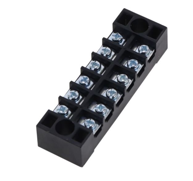 TB-1506 เทอร์มินอล บล็อก 600V 15A TB Series 6 Positions Ways Dual Row Barrier Screw Terminal Block Wire Connector