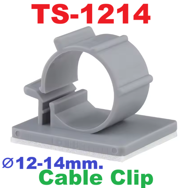 Cable Clip Self-Adhesive ตีนตุ๊กแกยึดสายไฟขนาด 12-14 mm. Cable Manager Wire Rope Holder