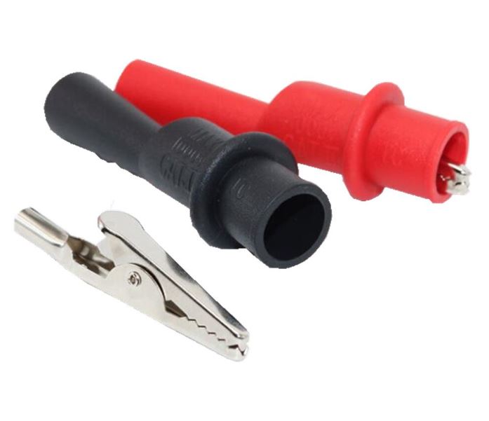 ปากคีบจระเข้ สีแดง สำหรับใช้เสียบกับสายมัลติมิเตอร์ Clips Alligator Test Clamps For Multimeter Tester Probe red color