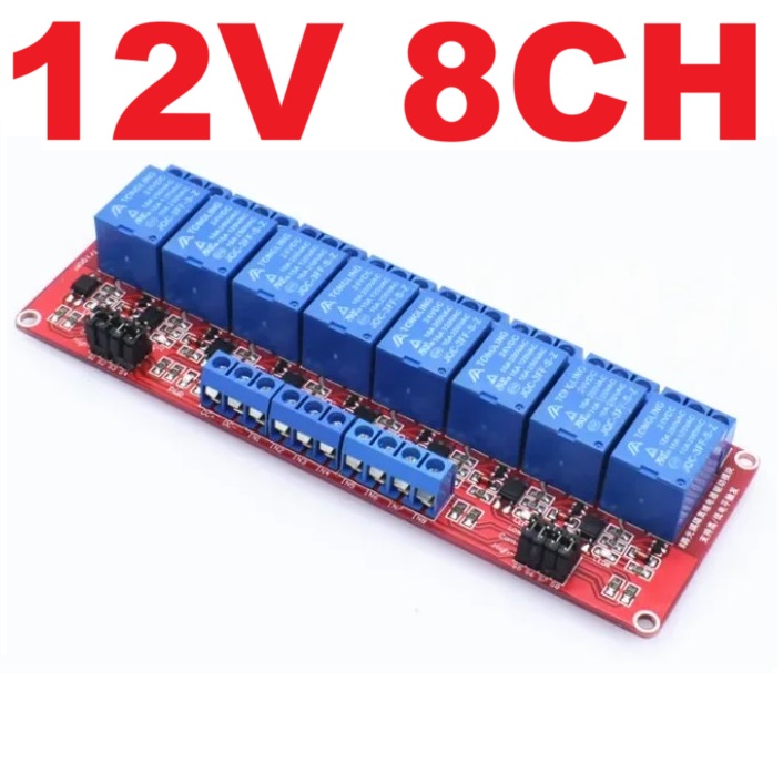 Relay 12V 8CH Relay Module Board Shield for Arduino with Optocoupler Support High and Low Level Trigger รีเลย์ 8 Channel