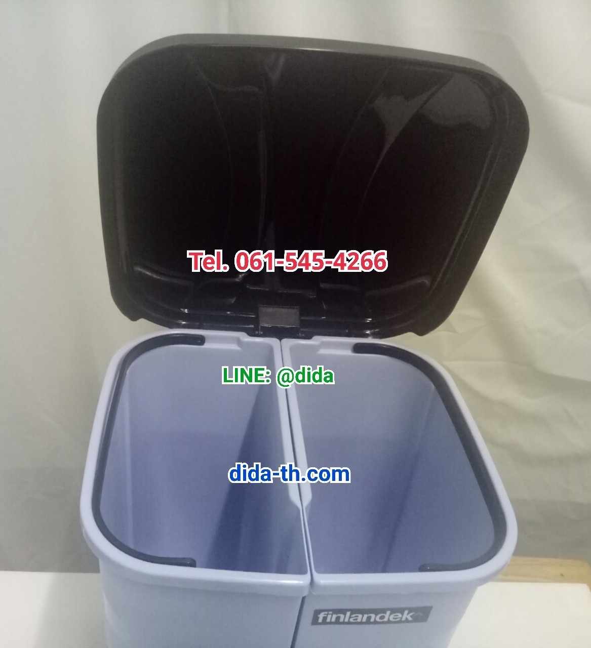ถังขยะสแควร์ 2 ช่อง ขนาด 16 ลิตร