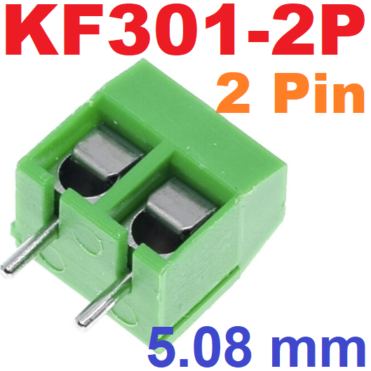 Terminal Block 2Pin Pitch 5.08mm KF301 Green color Screw Terminal Block Connector 2 Pin