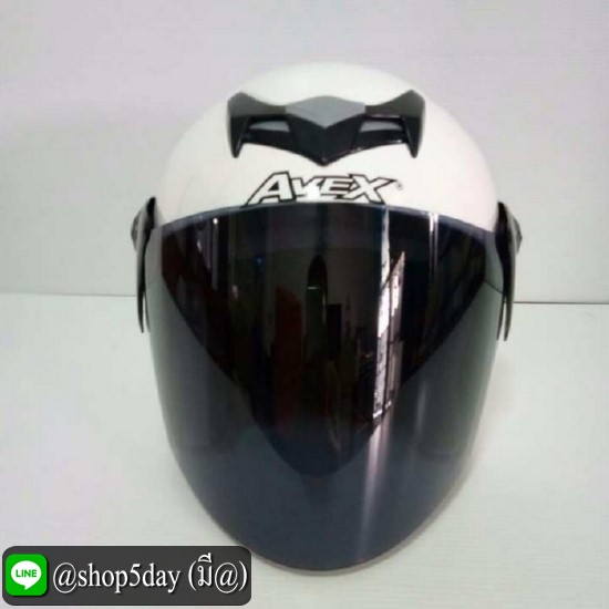 AVEX หมวกกันน็อคเต็มใบ รุ่น SCORPION สีขาวเงา แว่นดำ