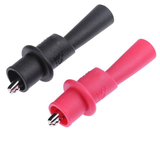 ปากคีบจระเข้ สีแดง สำหรับใช้เสียบกับสายมัลติมิเตอร์ Clips Alligator Test Clamps For Multimeter Tester Probe red color