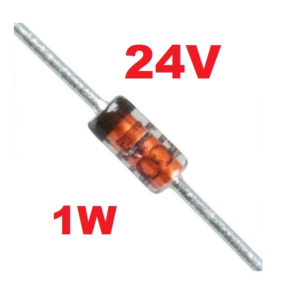 ซีเนอร์ไดโอด 1N4749A 24V 1W DO-41 zener diode