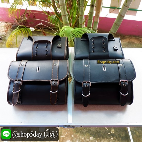 🔥 กระเป๋ารถมอเตอร์ไซค์ วินเทจ-คลาสสิค ✌️ มีสีดำ และ น้ำตาลไหม้