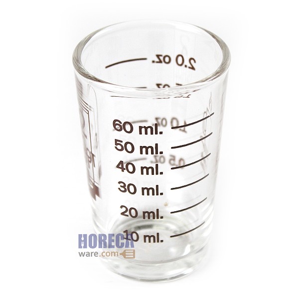 Measuring glass with scale, 2 shot, tall, 2 oz., USA brand