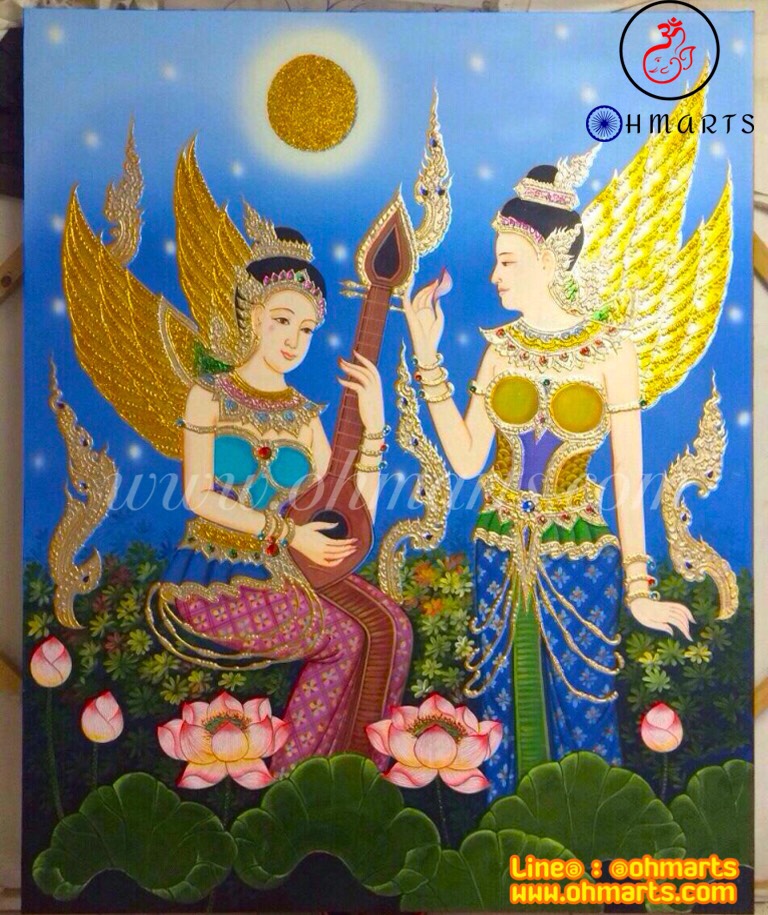 ภาพวาดเอกลักษณ์ไทย B0026