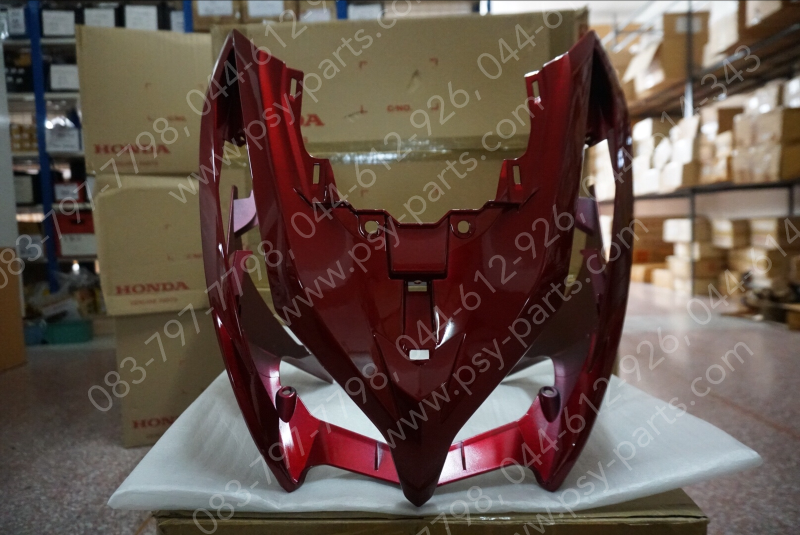 หน้ากากไฟหน้า CLICK 125-I แท้ๆ สีแดงเข้ม (R326) 64301-KZR-700ZA