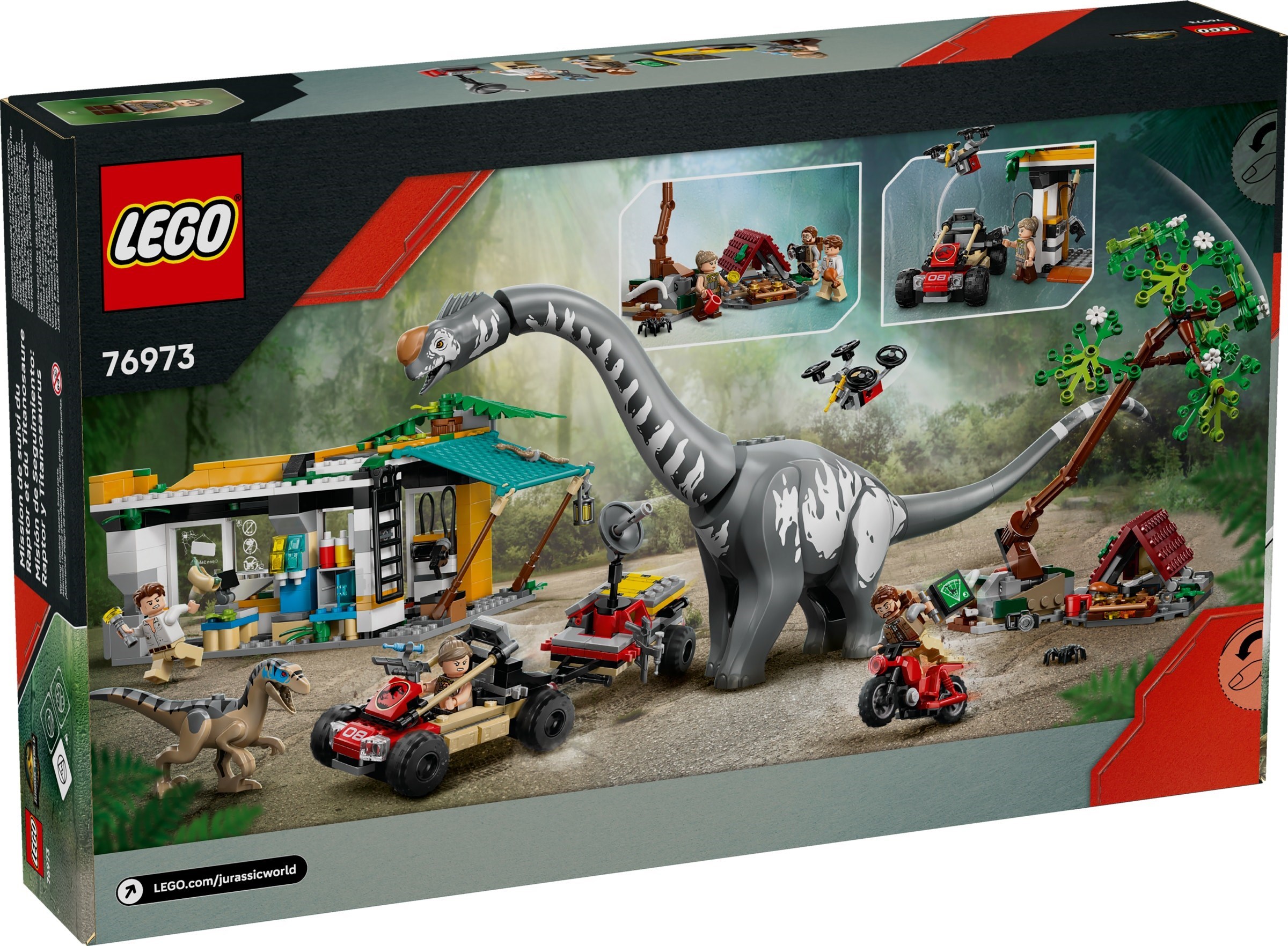 LEGO Jurassic World เลโก้ 76973 Raptor & Titanosaurus Tracking Mission