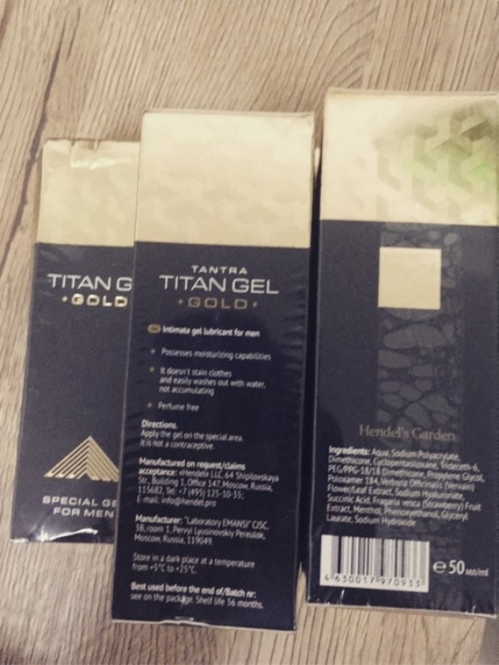 TITAN GEL GOLD Premium ผลิตภัณฑ์เพิ่มขนาดท่านชาย 50 ml