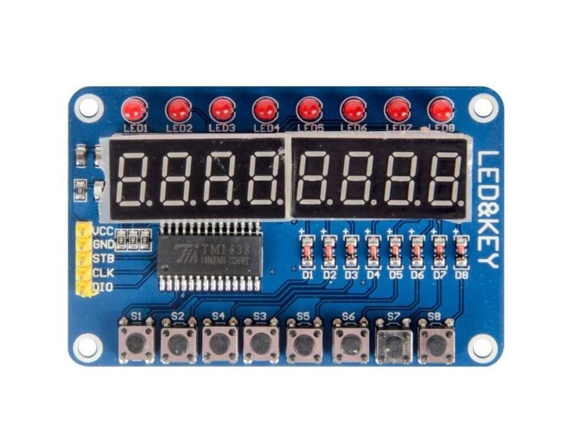 TM1638 Key Digital Tube Key Digital Tube LED Display Module Key LED Display Module for DIY Project