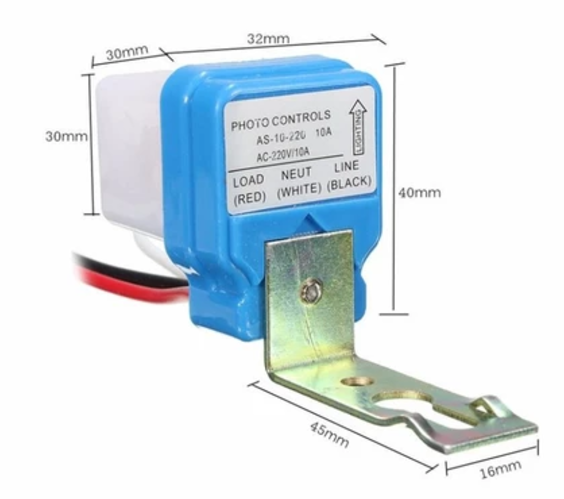 สวิทช์แสง AC/DC 220V 10A Photo switch Light control switch เปิด-ปิดไฟ อัตโนมัติ สวิตช์แสง