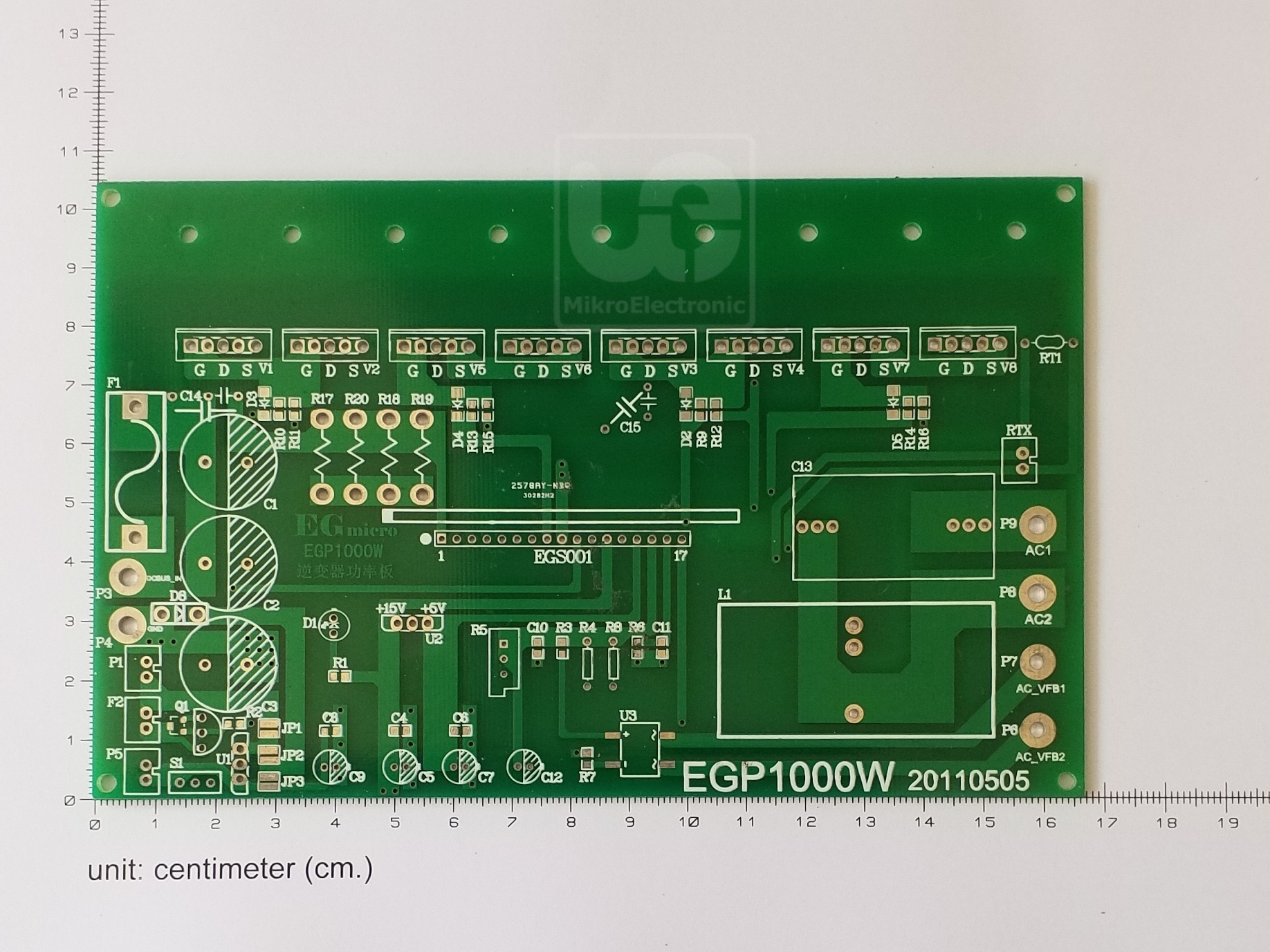 EGP1000W pure sine wave inverter power board based on EG8010 chip driver board