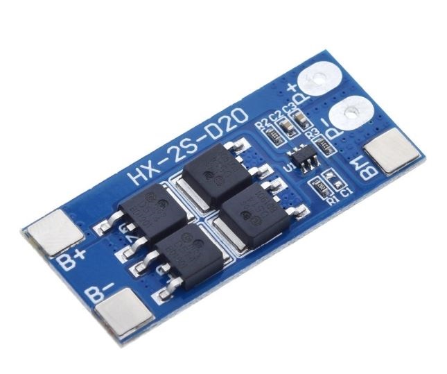 โมดูลชาร์จและป้องกัน แบตเตอรี่ลิเธียม 2 เซลล์ 18650 7.4V 20A lithium battery protection board with balanced