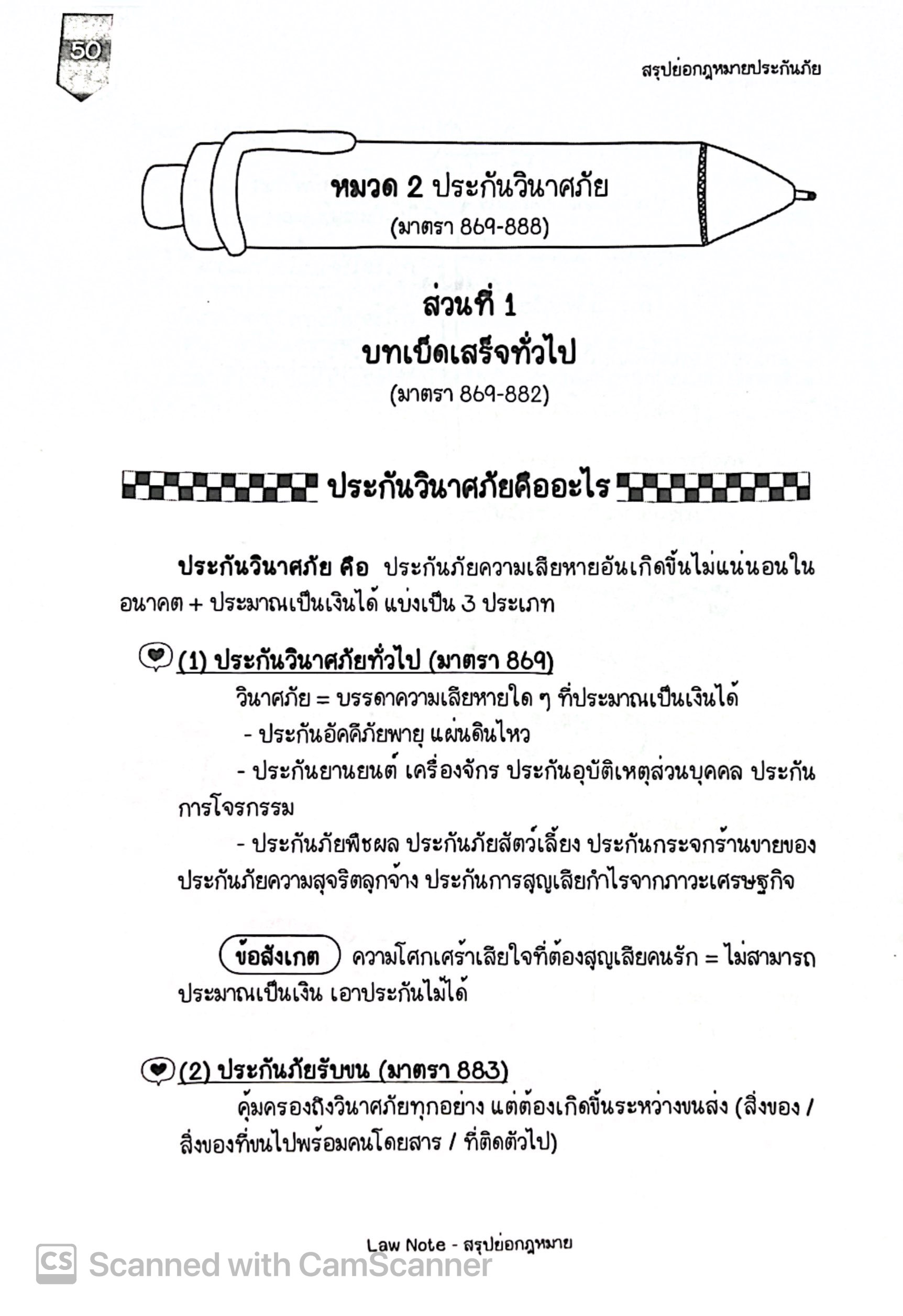 L3สรุปย่อกฎหมาย ประกันภัย (Law Note, พิชญา นิธิภัคสิริ) /พิมพ์ : ธันวาคม 2567
