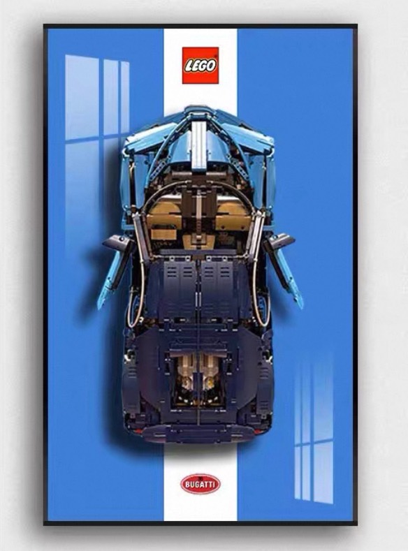 Display frame สำหรับ LEGO เลโก้ 42083 Bugatti Chiron (กรอบสำหรับตกแต่ง)