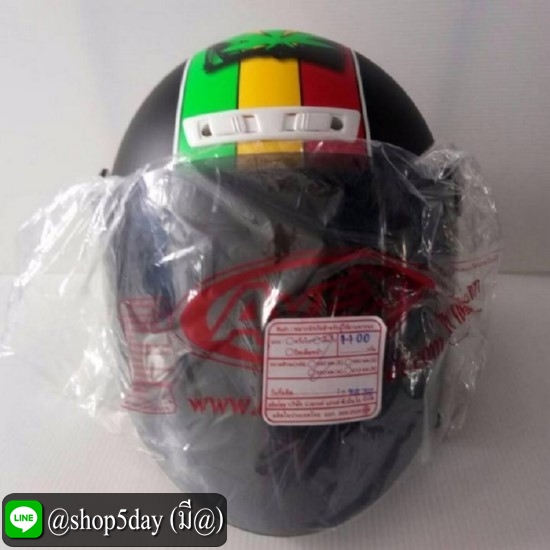 AVEX หมวกกันน็อคเต็มใบ รุ่น TEENAGE REGGAE สีดำด้าน แว่นดำ