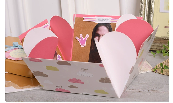 กล่องของขวัญใส่รูป DIY มืออัลบั้มภาพที่สร้างสรรค์ทำขวัญ