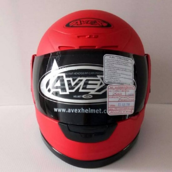 AVEX หมวกกันน็อคเต็มใบ ราคาถูก รุ่นXR ล้วน สีแดงด้าน