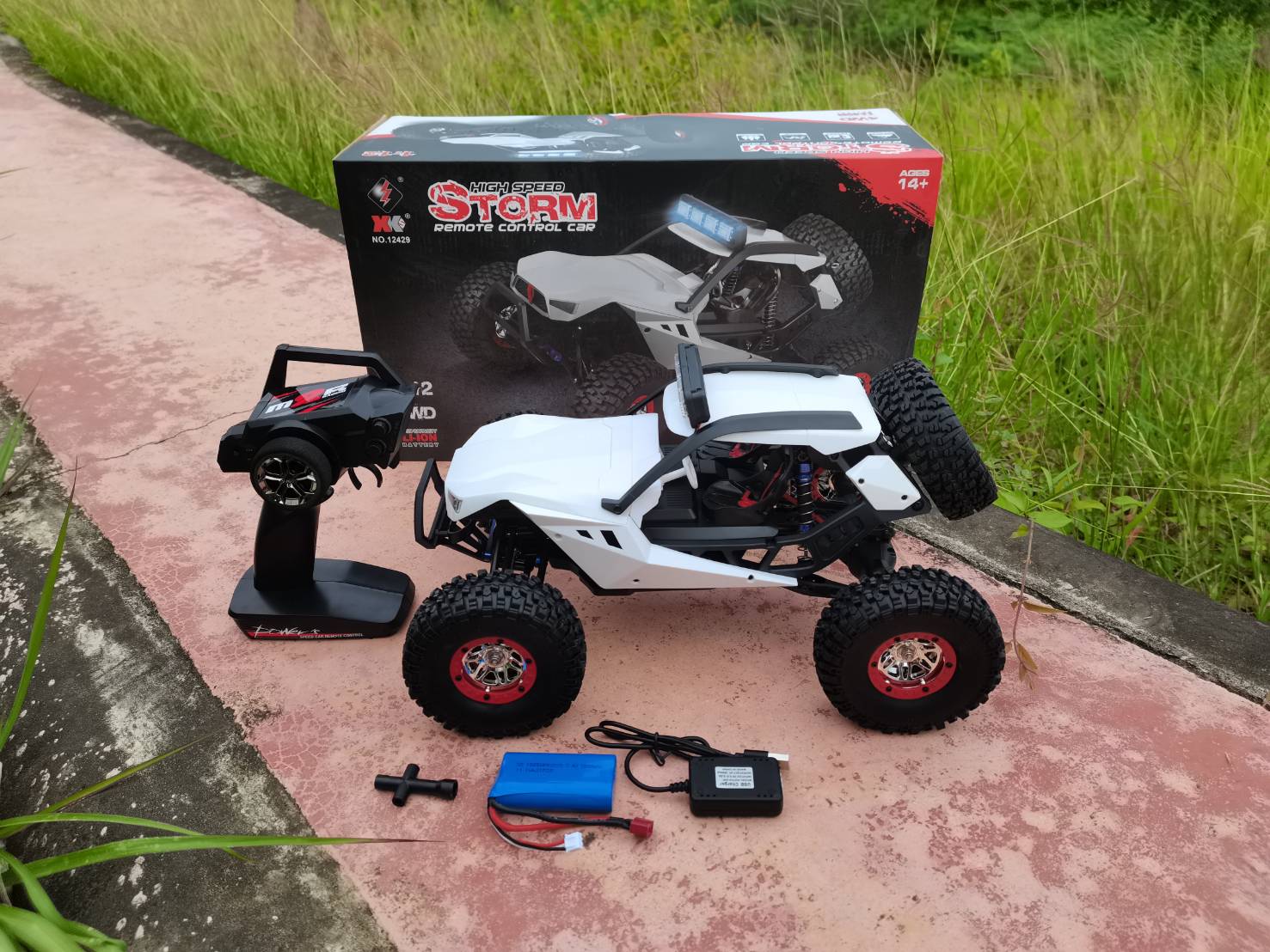 "รถบังคับวิทยุ OFF-ROAD WL-TOYS&XK NO.12429 4WD.ระบบ SERVO เลี้ยว+เล่งตามมือ แบตเตอร์รี่ lipo 7.4V 1500Mah ระบบกันน้ำ ชุดพร้อมเล่น"