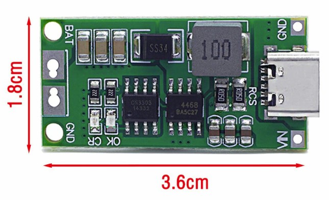 4S Type-C to 16.8V 2A Charger 18650 Multi Cell Lithium Battery Step-up Boost Lipo Polymer Lithium-ion