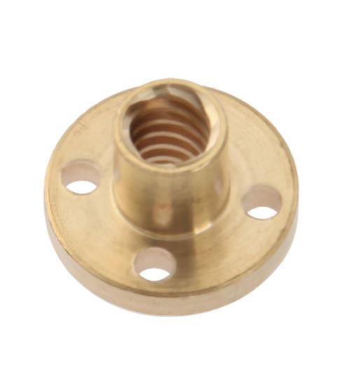 แกนสกรูขนาด 8mm. ยาว 100mm. ระยะเกลียว 2 mm. Lead Screw Dia 8mm Length 100mm pitch 2mm. with Nut T8 Lead Screw for RepRap 3D Printers Parts Trapezoidal Screw Copper Nuts