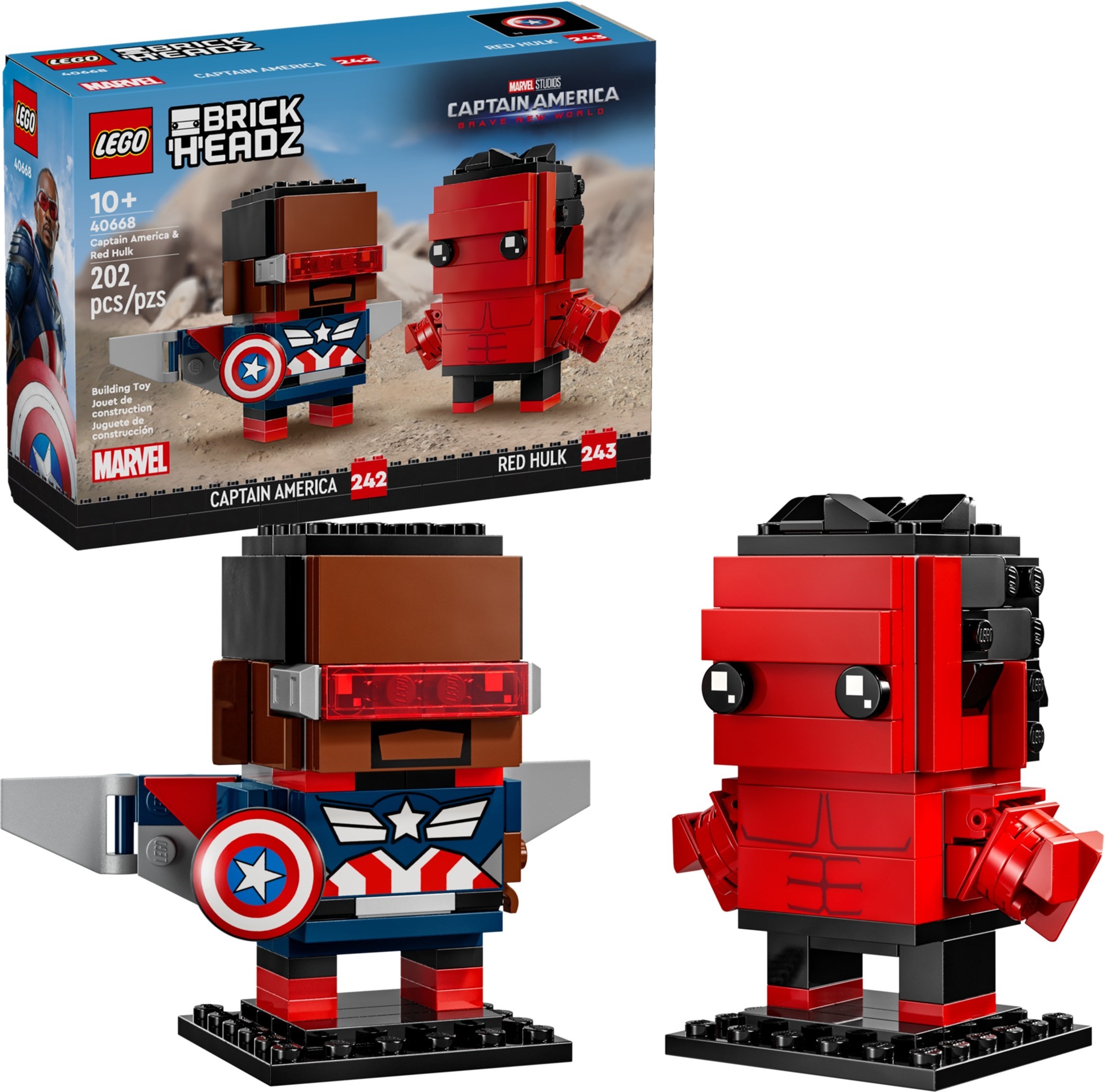LEGO Brickheadz เลโก้ 40668 Captain America & Red Hulk