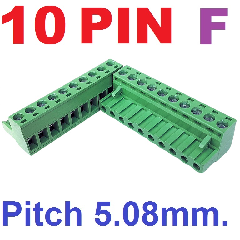 2EDG5.08-10P Plug-in Terminal Block 10 pin plug socket Female 300V 15A Pitch 5.08mm Wire Range 28-12AWG ตัวเมีย