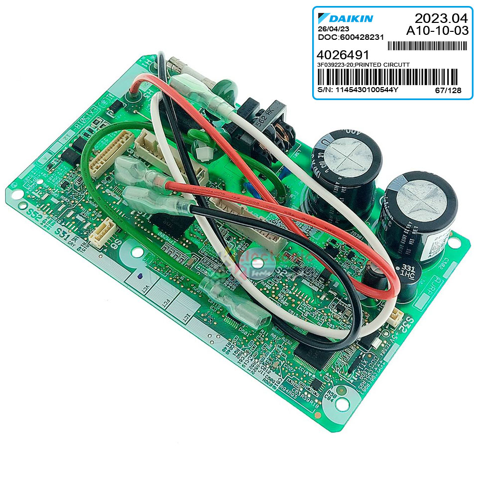 แผงบอร์ดแอร์คอยเย็นDAIKIN-ไดกิ้น รุ่น FTKQ09UV2S-อะไหล่ใหม่แท้บริษัท #อะไหล่แอร์DAIKIN