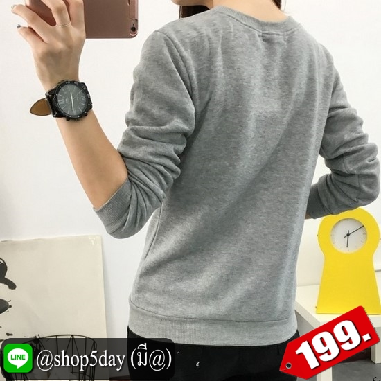 🔥 เสื้อกันหนาว สกรีนลายมิกกี้ คอกลมแขนยาวจั๊ม ‼️