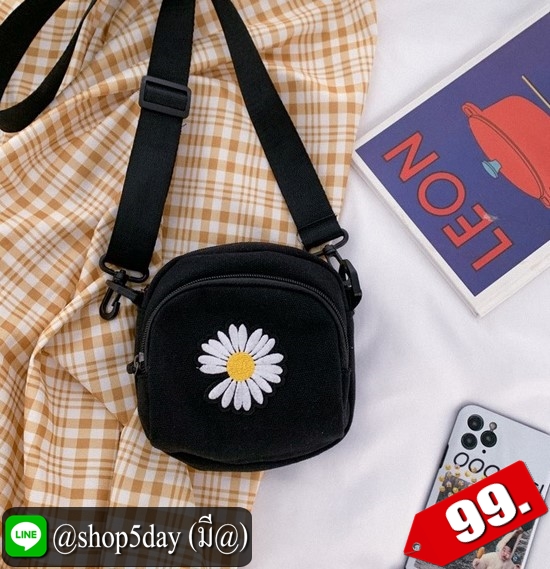 ♨️ กระเป๋าสะพาย ผ้าลายดอกไม้ แฟชั่น