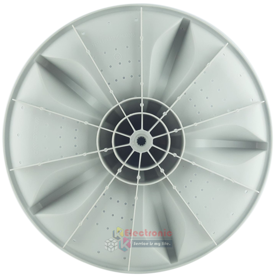 ใบพัดซักเครื่องซัก SHARP-ชาร์ป รุ่น ES-W119T-SL ขนาด 39 เซนติเมตร รูแกน 11 ฟันเฟือง_อะไหล่แท้ สามารถใช้กับเครื่องซักผ้าทั่วไป