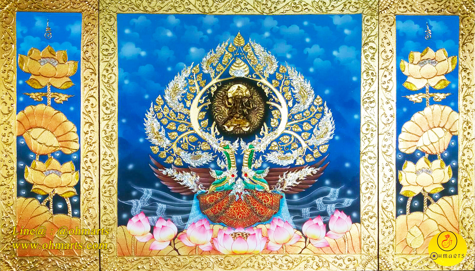 ภาพวาดต้นโพธิ์ A0023