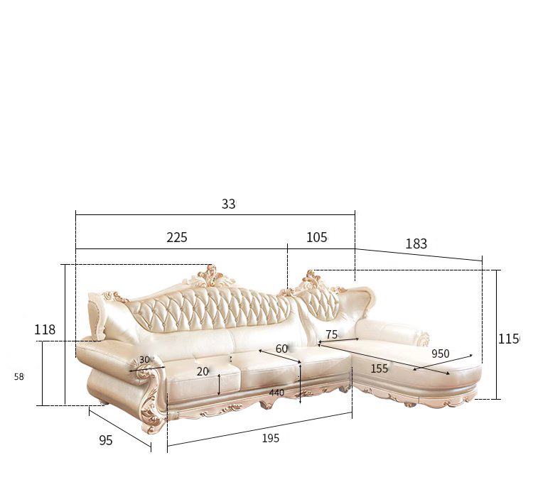 โซฟาหลุยส์ โซฟาหรู เฟอร์นิเจอร์หลุยส์ รุ่น Anisa