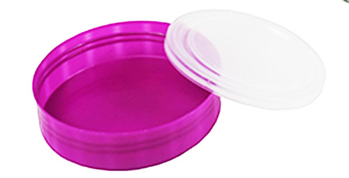 Round jar with purple lid, 5 liters, with handle, [CLG]