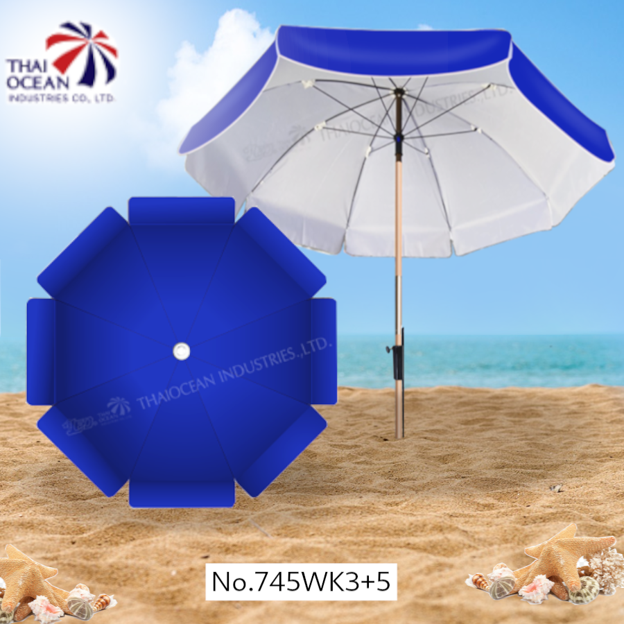 Leo ร่มสนามผ้าคูนิล่อน ผ้ากันน้ำ กันแดด สำหรับขายของ ขนาด Ø 2.20 เมตร