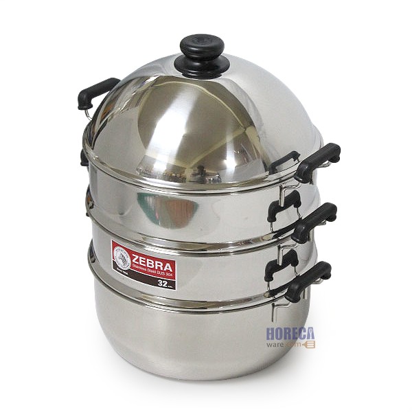 4-piece steamer set, Friendly, 32 cm, Zebra head