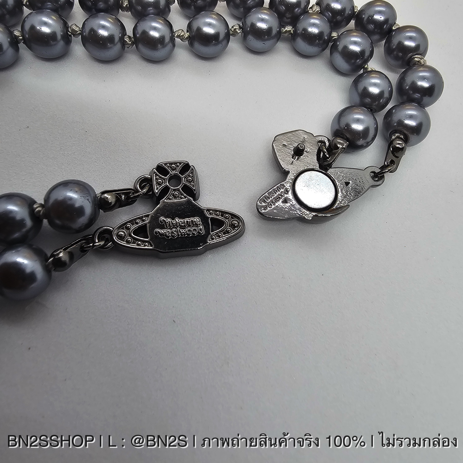 Vivienne Westwood Graziella embellished choker สร้อยคอโชกเกอร์ ไข่มุกสองเส้น ไข่มุกสีดำ