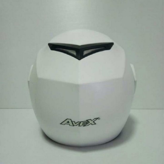 AVEX หมวกกันน็อคเต็มใบ ราคาถูก รุ่น CRUX สามมารถเปิดคางได้ สีขาวด้าน แว่นดำ นวมภายในถอดซักได้