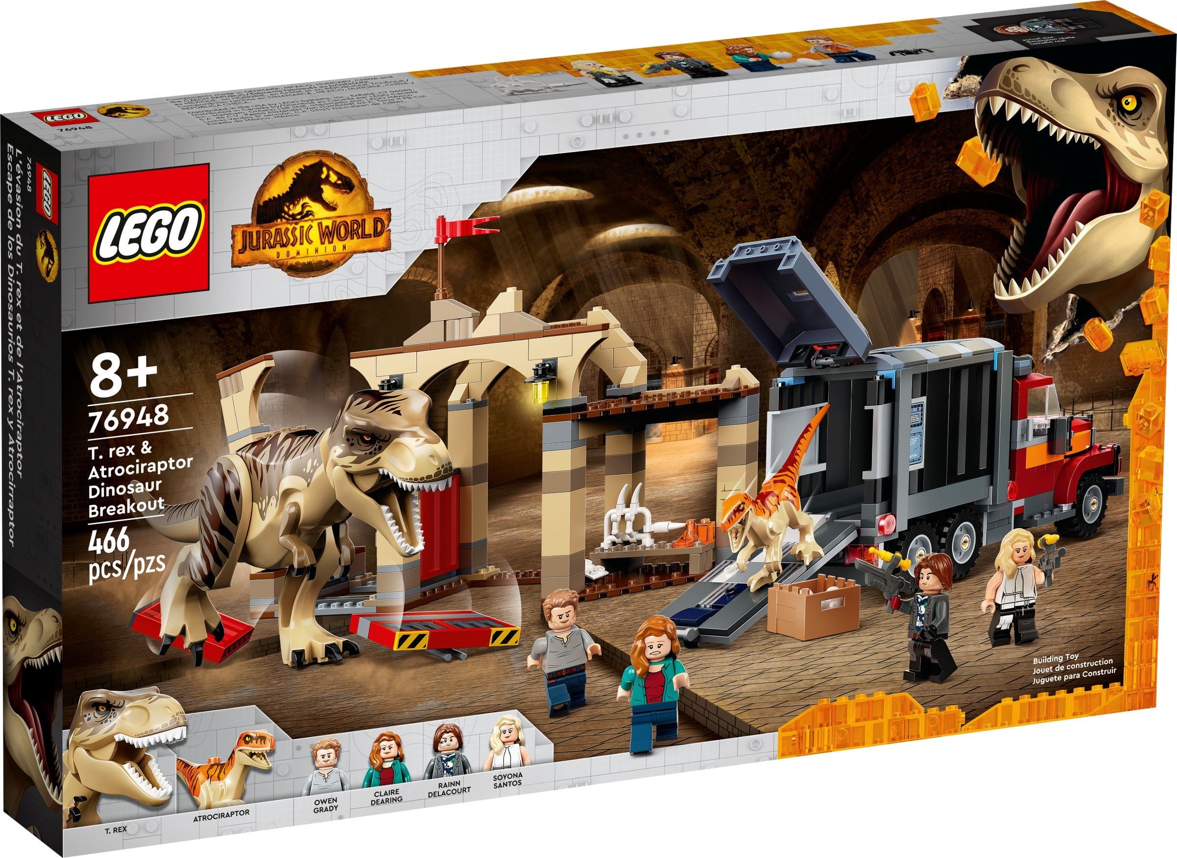 LEGO เลโก้ Jurassic World 76948 T. rex & Atrociraptor Dinosaur Breakout